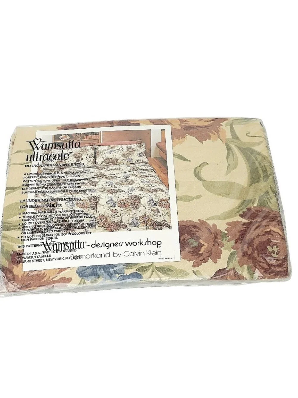 Wamsutta Ruffled Pillowcase Standard Size Calvin Klein Samarkind New Old Stock